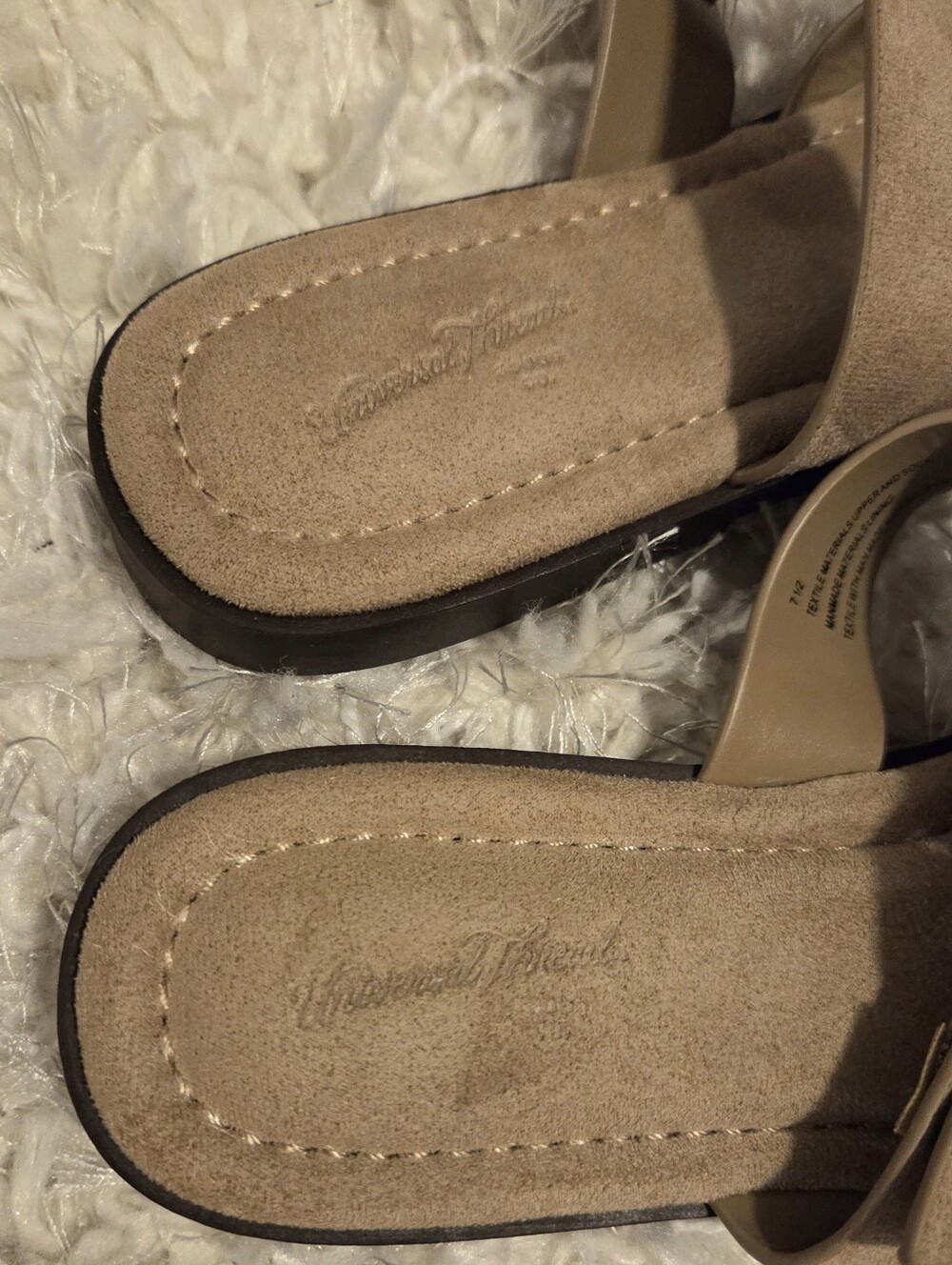 Suede Slide Sandals with Buckle - Picture 5 of 5